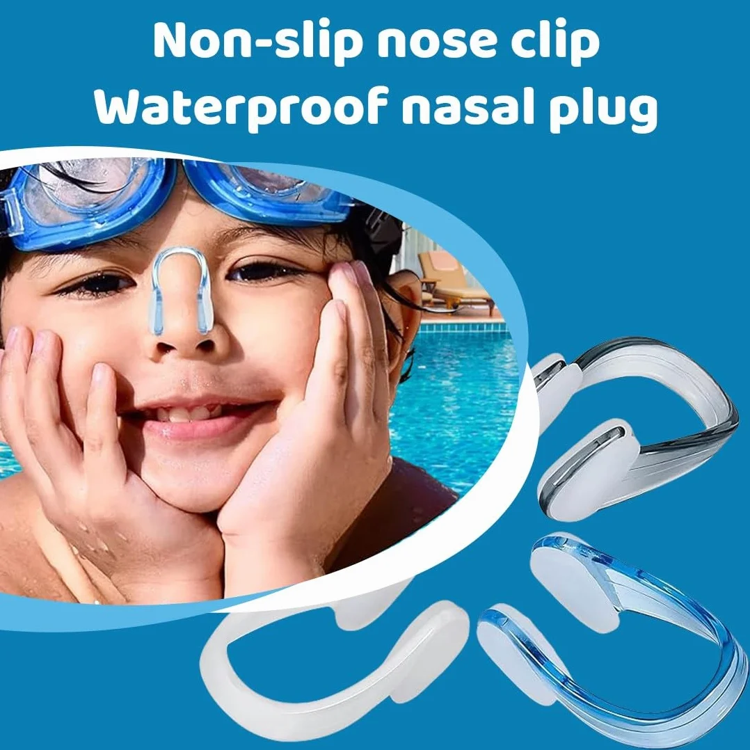 JEYORZY Clip de Nariz de Natación 4 Piezas Tapones de Nariz de Piscina para Adulto Niños