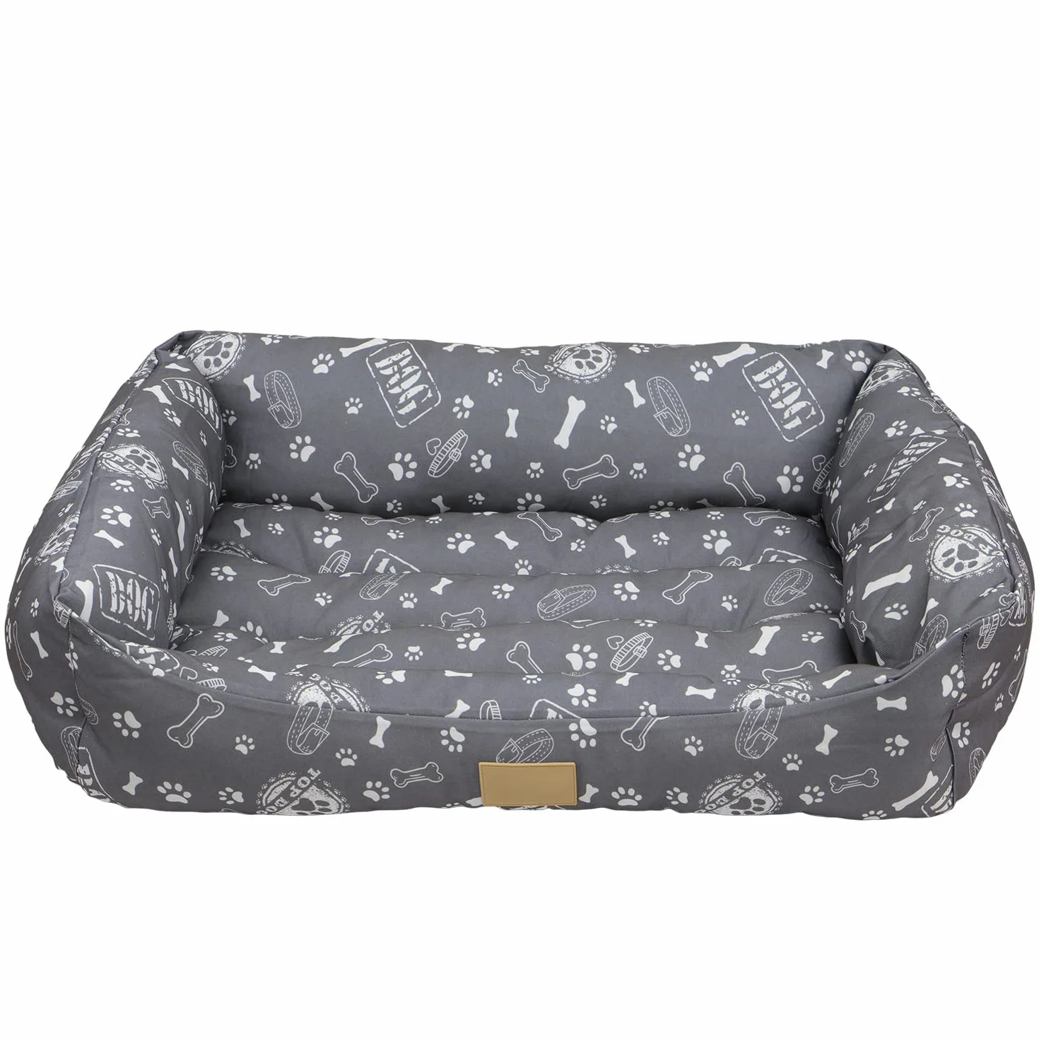 TIENDA EURASIA - Cama de Perro, Cama para Perros Grandes, Medianos y Pequeños, Divertida Cama Perro de Poliester con Interior con Comodas Fibras de Algodon (80 x 60 cm)
