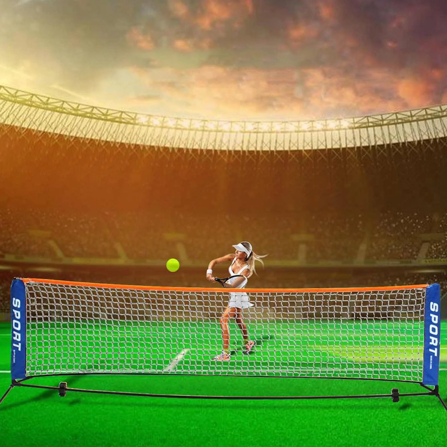 Neta de Tenis Portátil Ajustable de Altura para Niños - Equipo de Entrenamiento