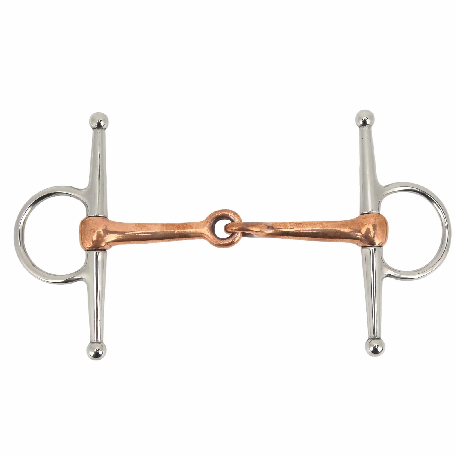 Yosoo Health Gear Broca para Boca de Filete de Mejilla de Caballo, Anillo Suelto de Acero Inoxidable, Cobre Premium