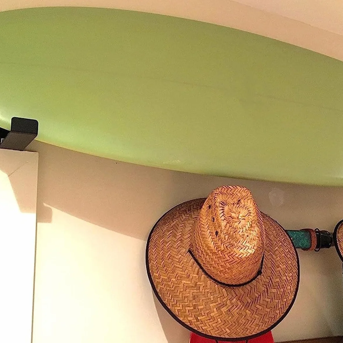 Estante de pared para exhibición de tablas de surf soporte seguro almacenamiento tablas remos