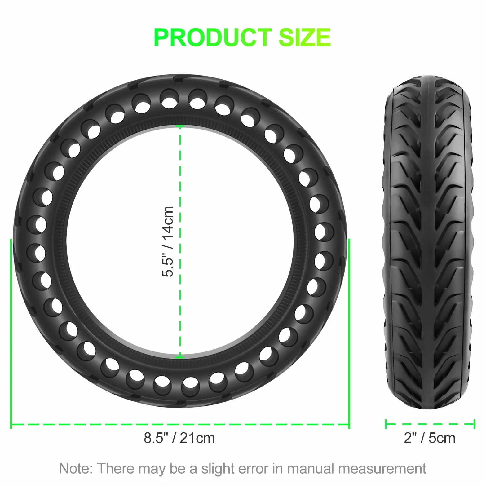 BANGTING 8.5 Pulgadas Ruedas Macizas para Patinete Electrico Xiaomi Pro 2 M365