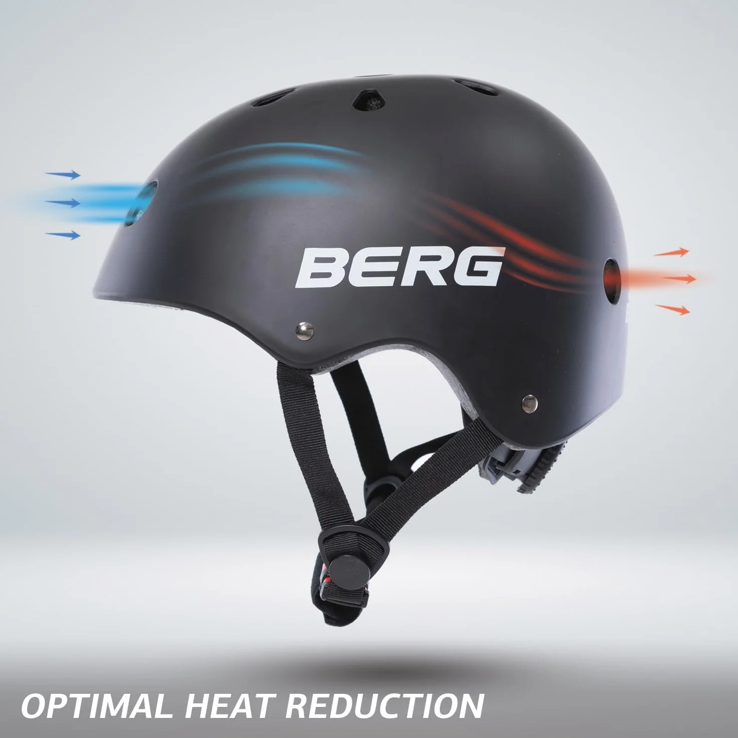 BERG Casque Enfant S Negro 48-52 cm ajustable