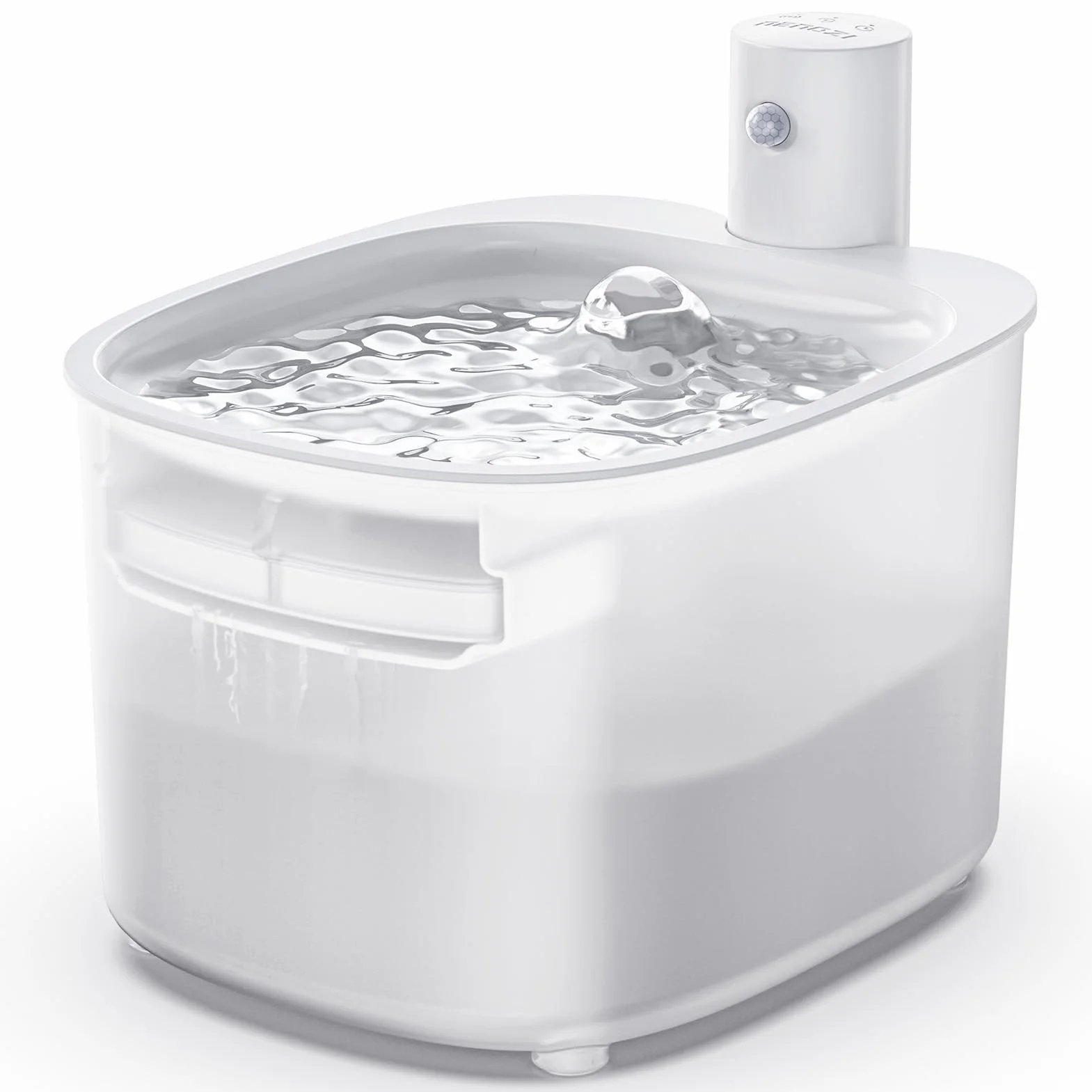 Fuente para Gatos sin Cable a Pila con Sensor de Movimiento, 2.6L Fuente de Agua Fria para Gatos con Bateria 3000mAh Recargable, Bebedero Automático a Prueba de Salpicaduras