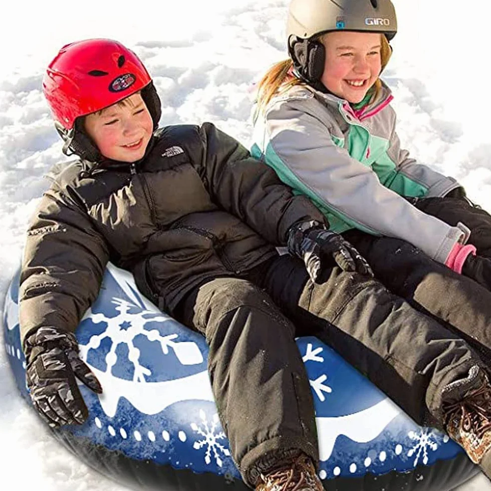 JanTeelGO Inflable Nieve Tubo Trineo para Niños Adultos, Tarea Pesada con Asas, Antiarañazos