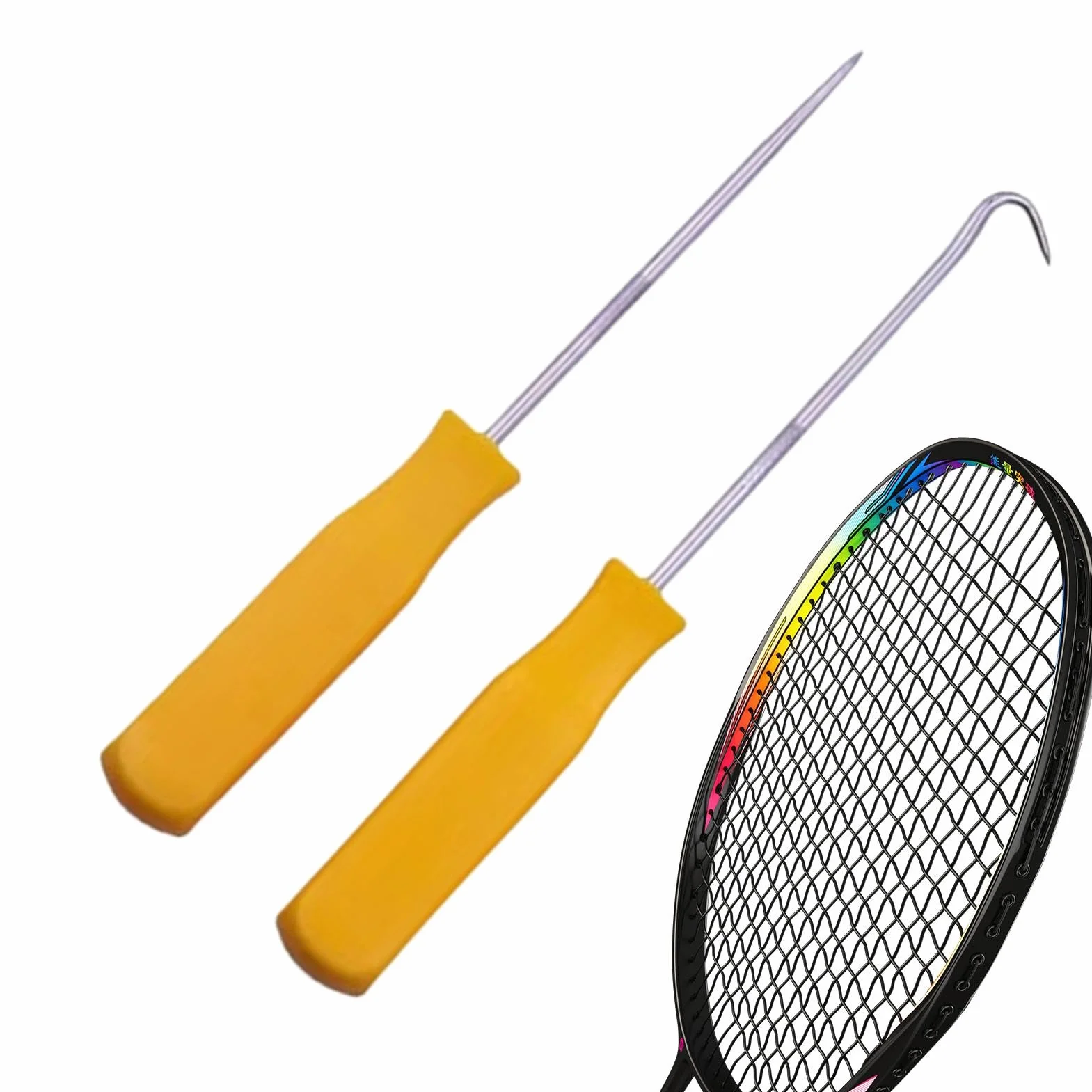 Juego de herramientas para raquetas de tenis y bádminton con cuerdas y gancho