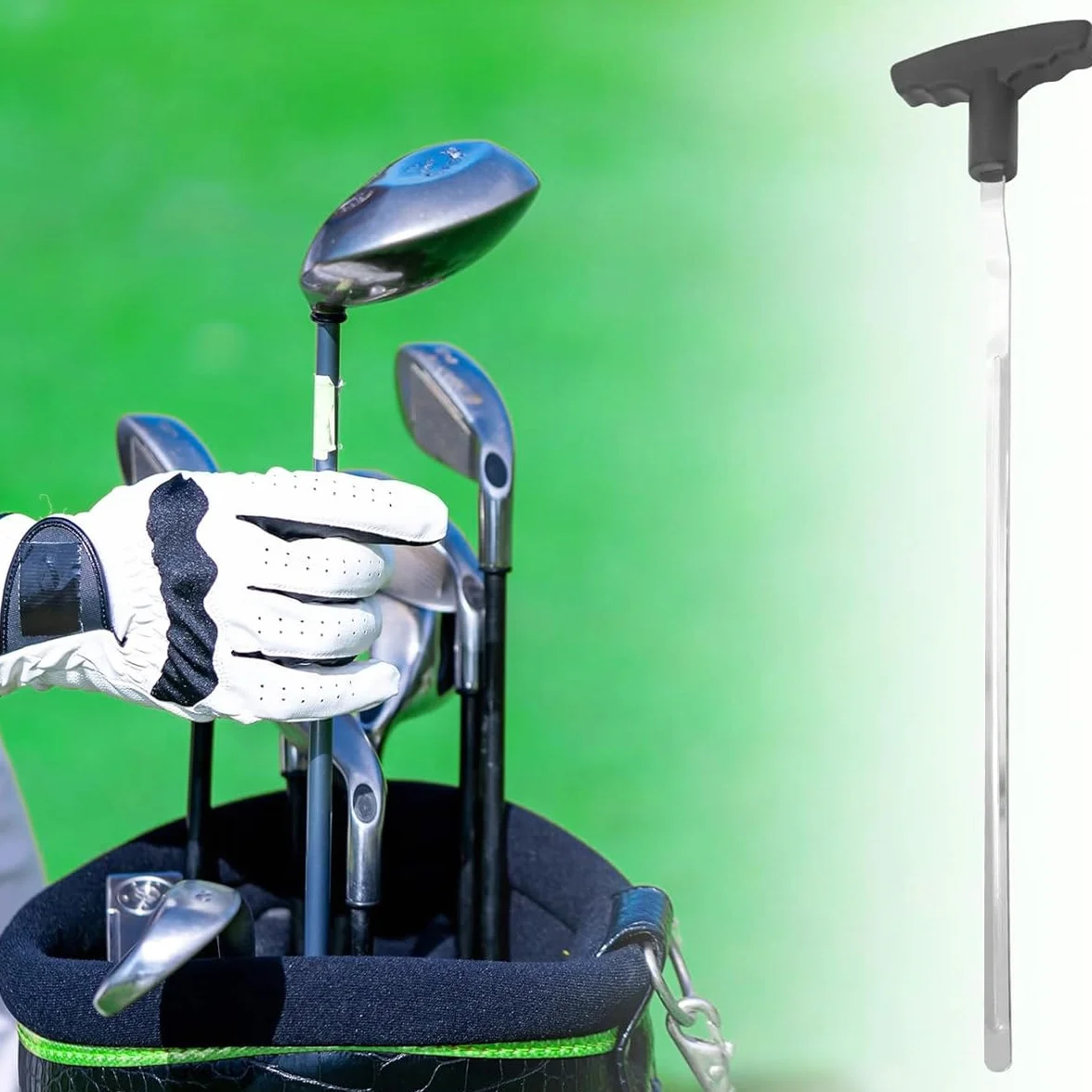 Herramienta para extraer grips de golf con ranura en V y protección