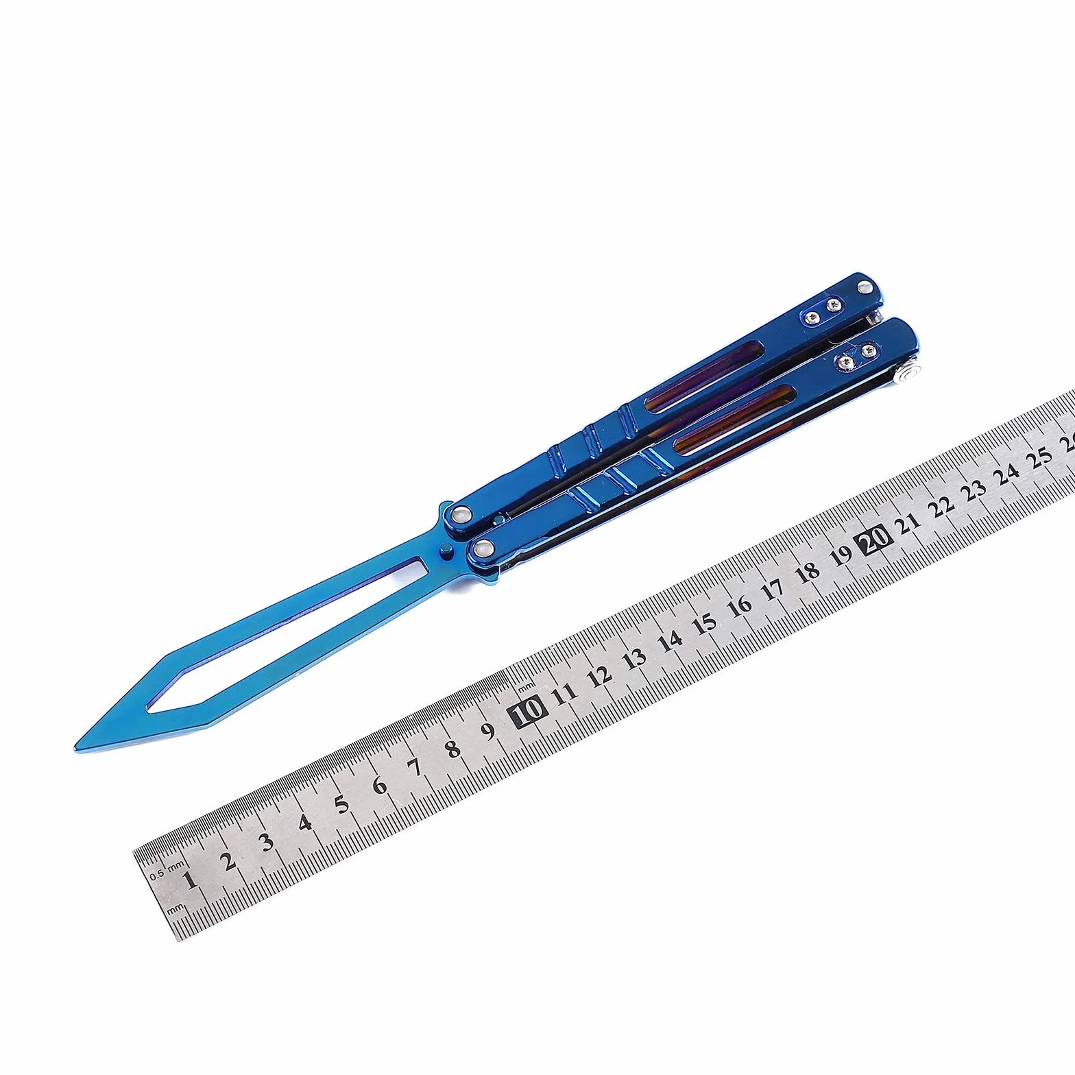 Palos de práctica de Acero Inoxidable para Principiantes, no Afilados, Duradero (Azul)