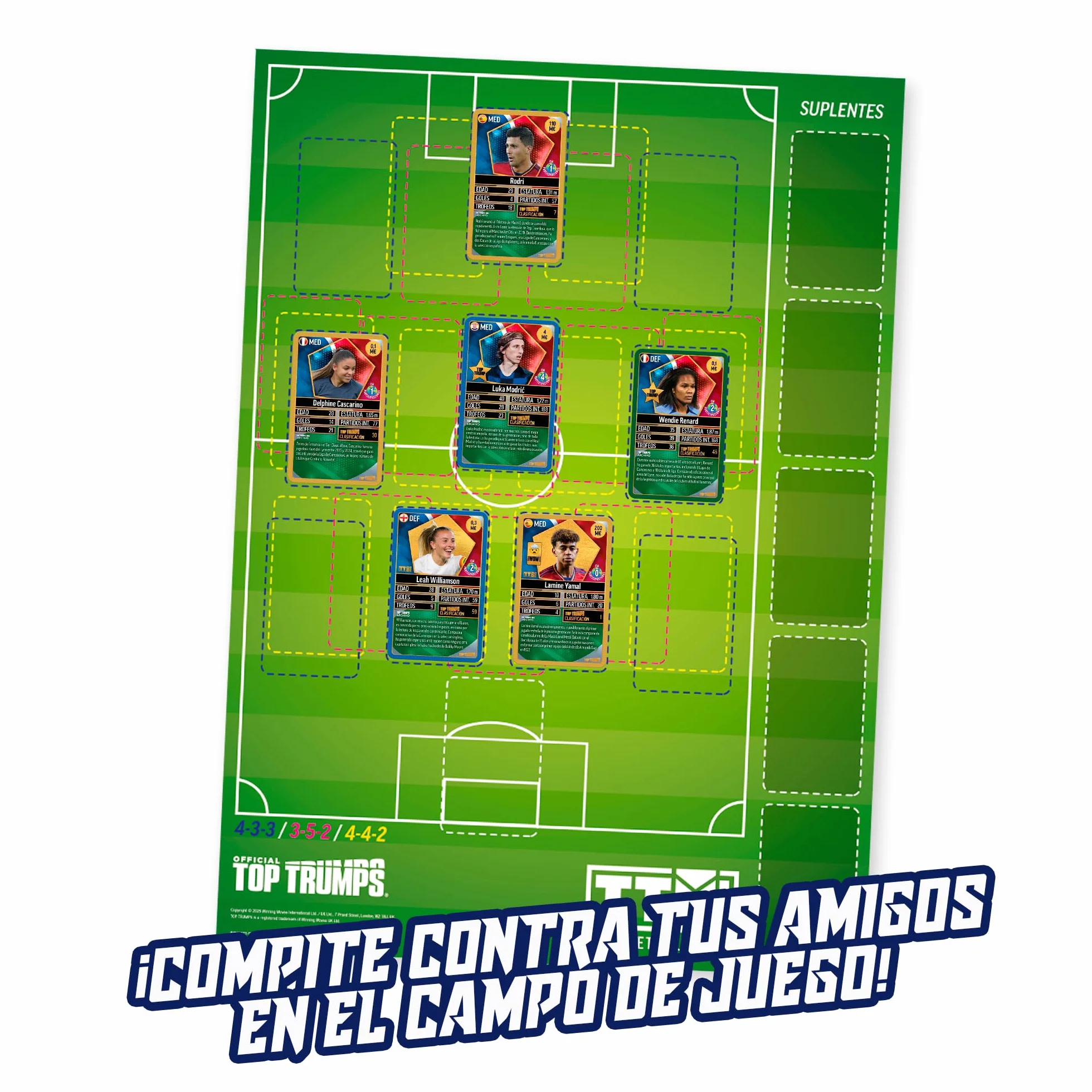 Bizak Futbol Mundial Top 200 Starter Kit con 34 Trading Cards, 18 Leyendas y Campo de Juego