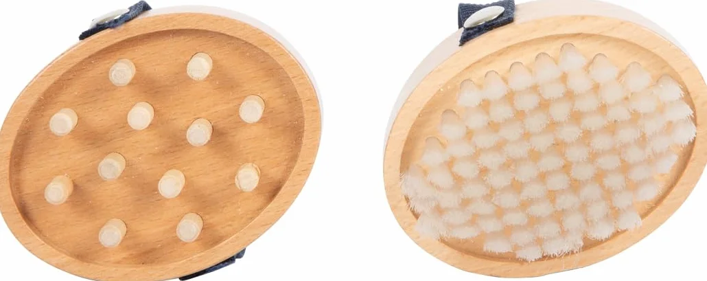 Small Foot Set de Aseo con Bolsa, Utensilios de Madera para niños, Accesorios para Caballos, 12419