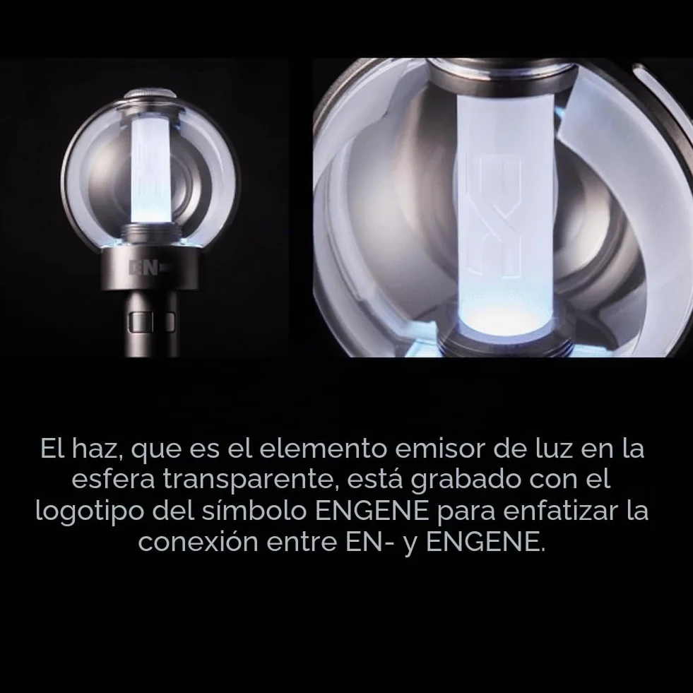 Enhypen Ver 2 Palo de Luz Oficial con Control Bluetooth y 7 Tarjetas Fotográficas, Negro