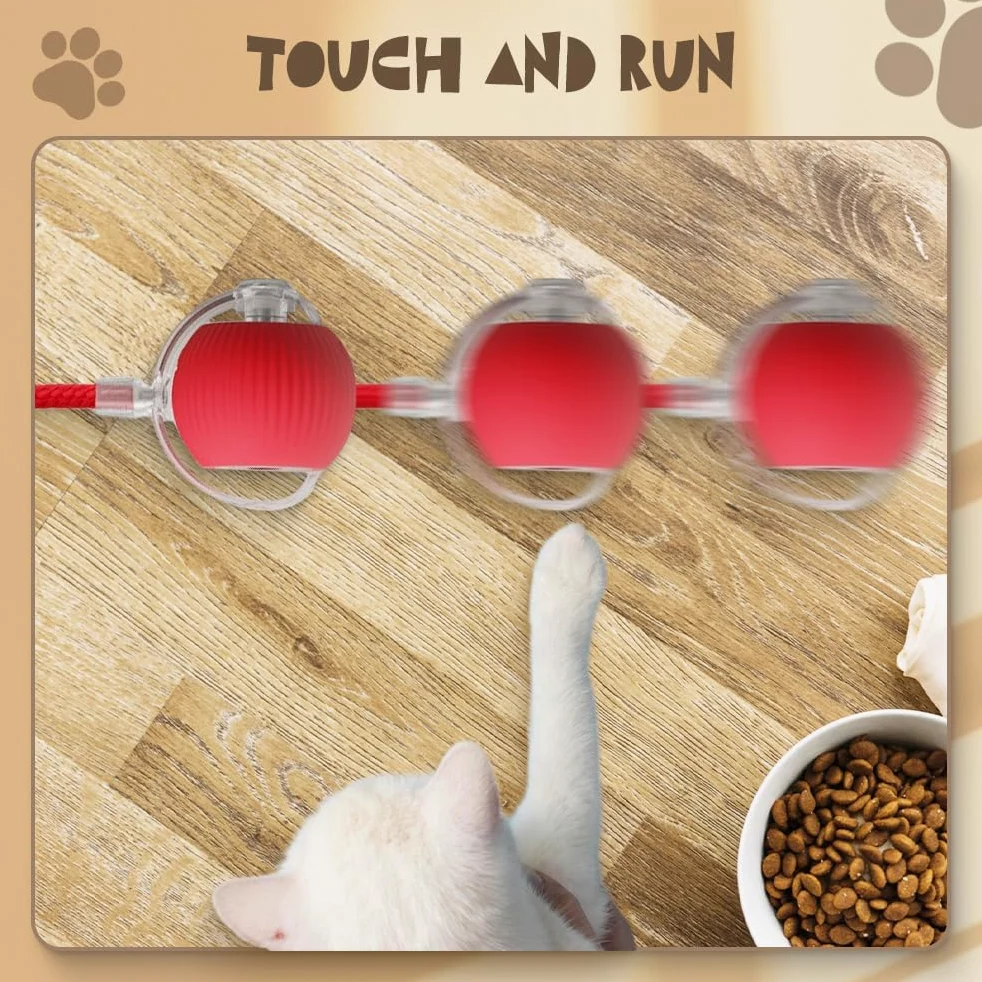 Pelotas de juguete interactivas para gatos, juguetes para gatos adultos aburridos de interior, bola interactiva inteligente para gatos y perros, juguetes para gatos de interior, bola de mascotas Peppy