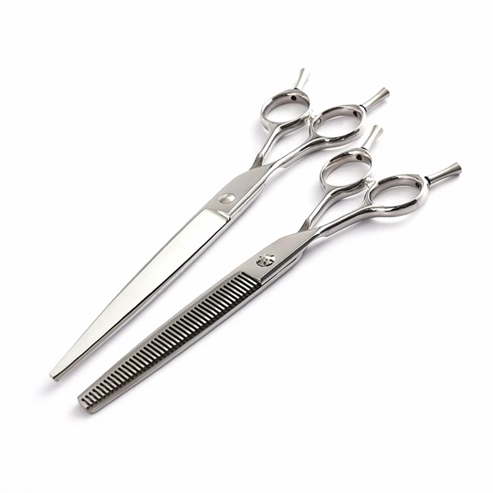 7.0 Pulgadas Mano Izquierda Durable Pet Tijeras De Aseo, Kit De Aseo para Perros, para Cuerpo, Pata Y Recorte De Cara, Caja Fuerte, Afilado, Duradero Y Hermoso