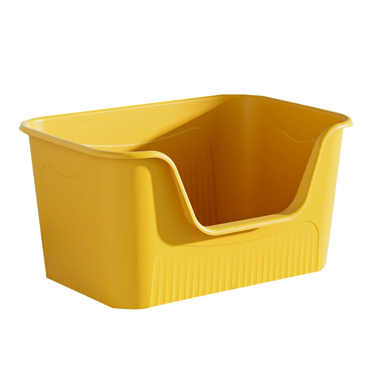 Bandejas esquineras para arena para gatos, caja de arena de lado alto, bandeja de arena superior abierta para excavadores activos y casas de varios gatos, fácil de limpiar