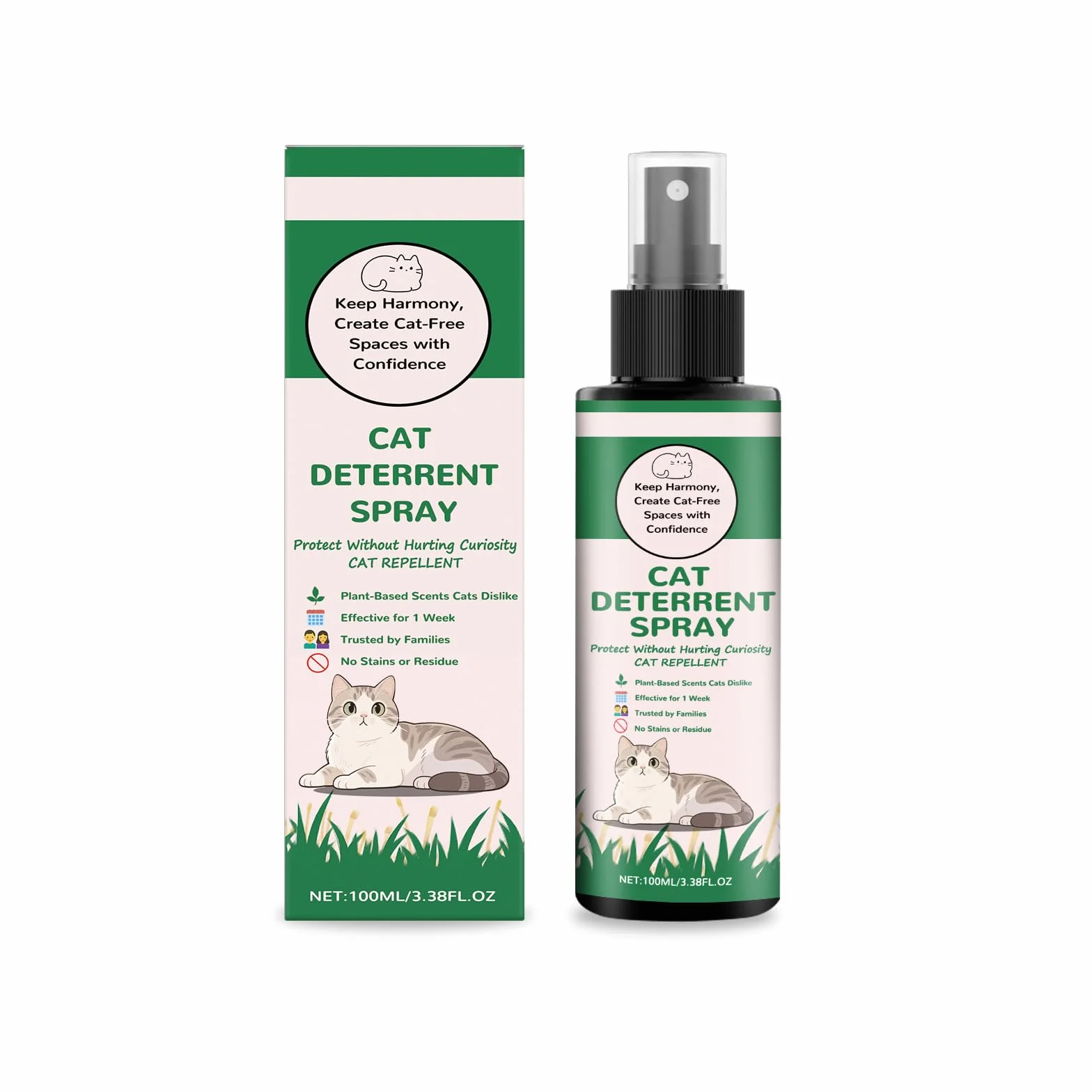 Spray Disuasivo para Gatos,Spray Antiarañazos Gatos,Corrección De Comportamiento De Mascotas,Protege Sofás y Mobiliario,100ML
