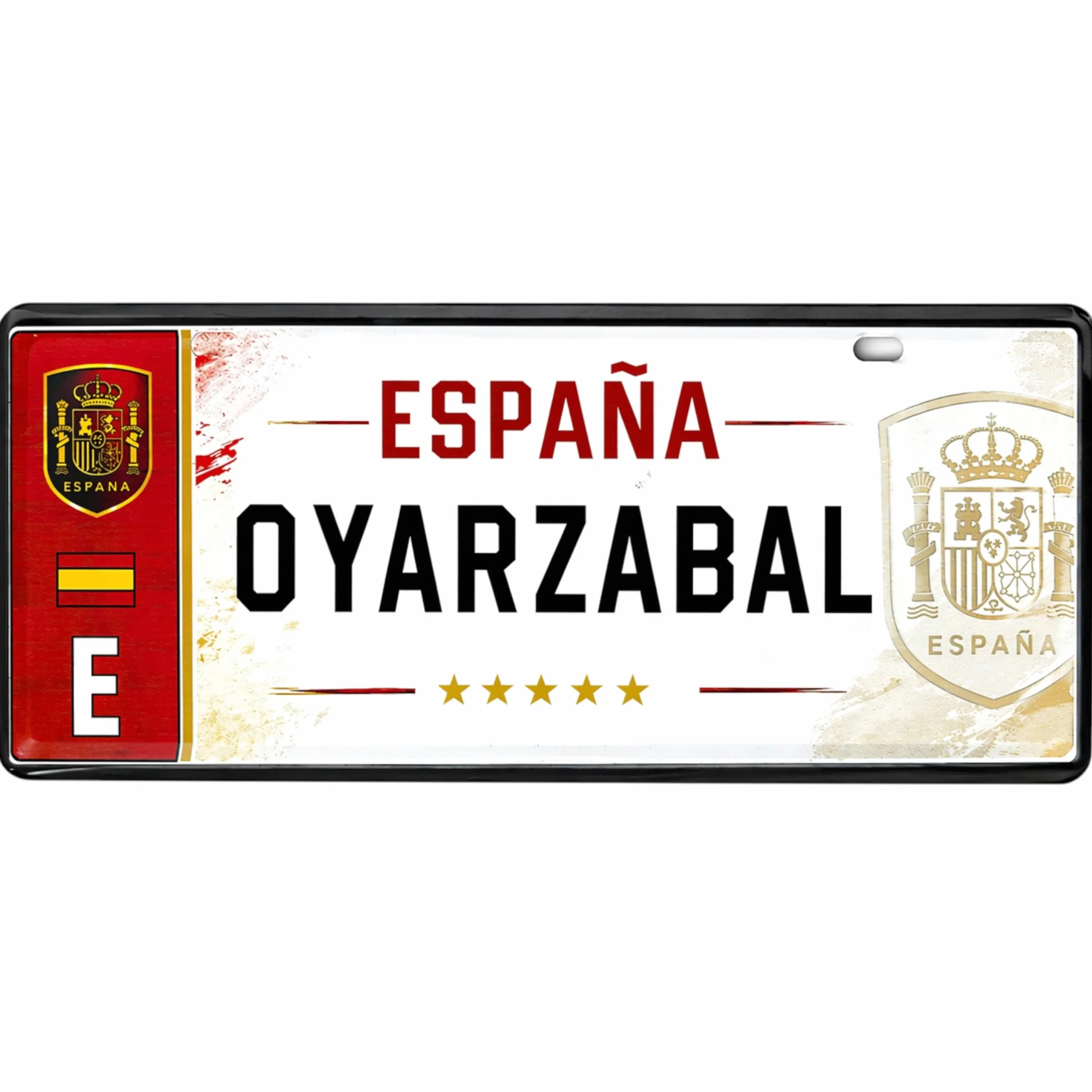 Champion's City ESPAÑA FC Matrícula Personalizable 6x14 cm RFEF