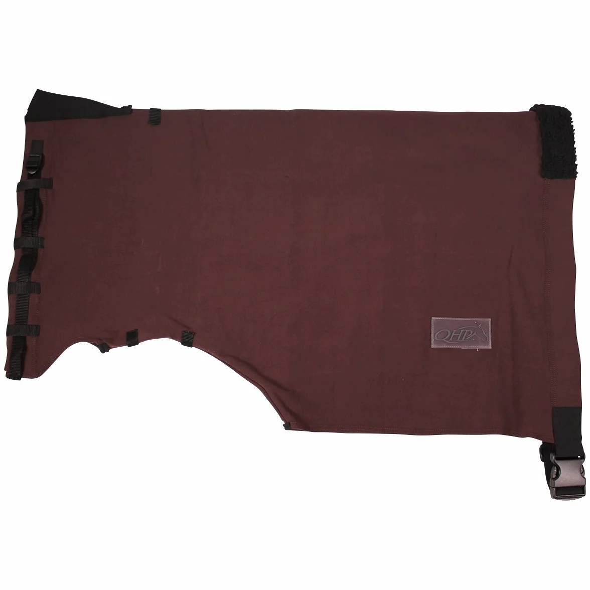 QHP Sección del Cuello Sweet Itch, Protectores para Caballos in Size: XL. - Marrón - XL