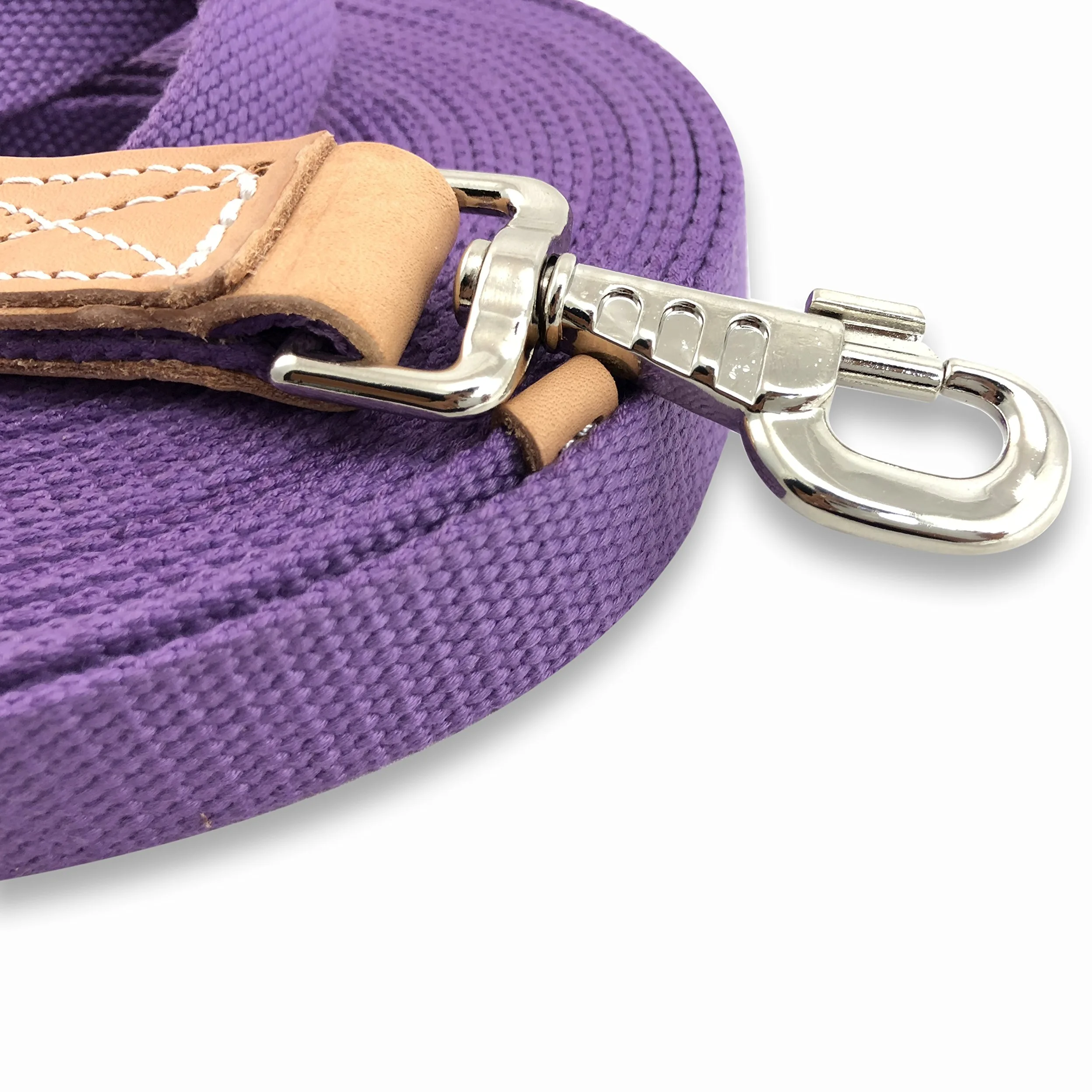 Southwest Equine - Almuerzo de algodón plano con cierre de perno y tope de goma, 89 cm, 35', Lavanda