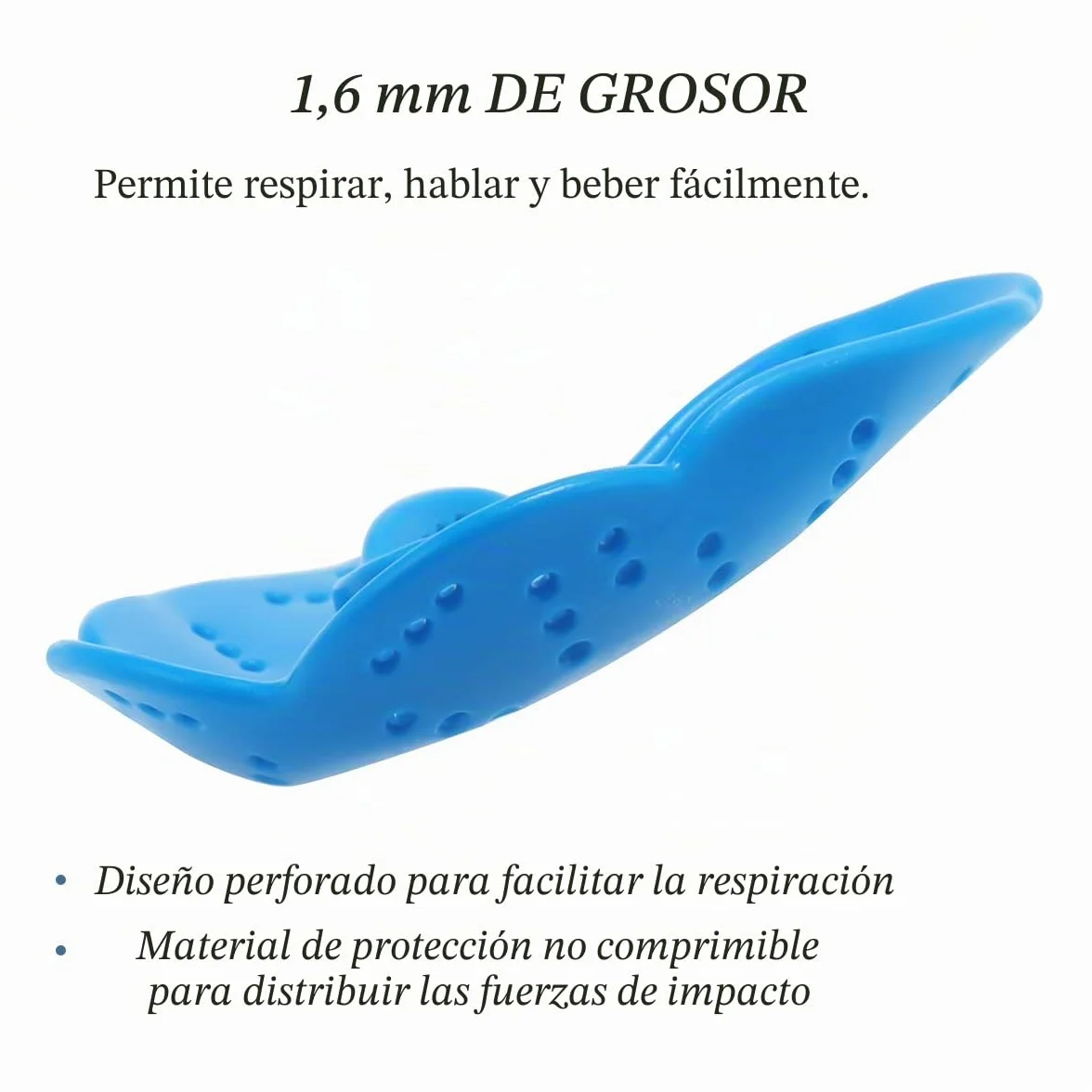 Protector bucal Unisex Adulto 1.6mm - Protector bucales adolescentes, Cómodo de llevar y fácil de respirar (2 Paquetes)