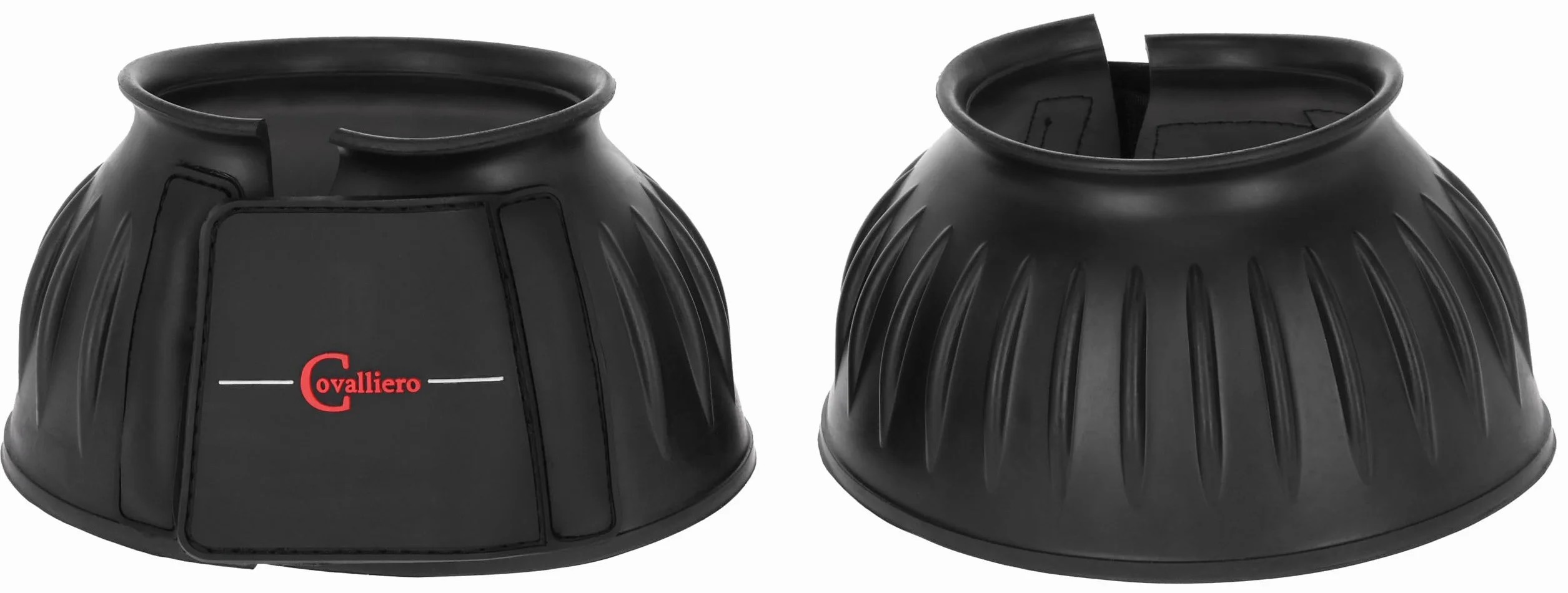Covalliero Campanas de Goma para Cascos, protección para Cascos, Botas de Salto, por Pares, Negro, XFull, Material de Goma Suave, Caballos, con autocierre de Gancho y Bucle.