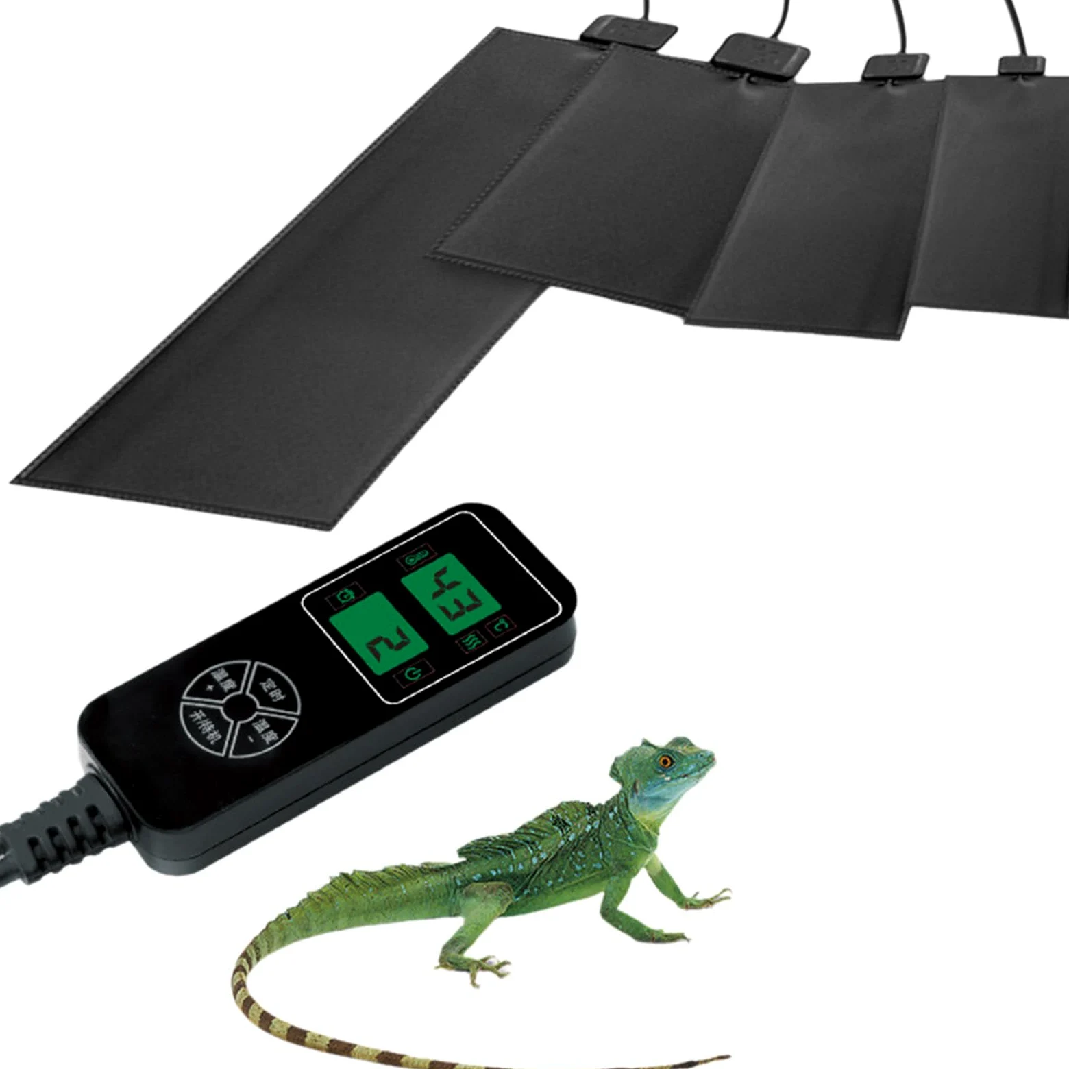 Alfombrilla de calor para reptiles, 5 W, alfombrilla térmica para reptiles con temperatura ajustable, almohadilla térmica para terrario debajo del tanque para tortuga