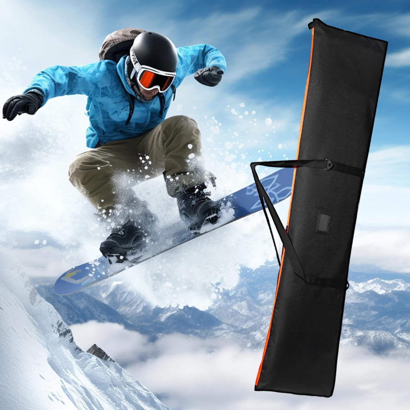 Protectora Impermeable para Snowboard, Transporte para Equipos de Deportes de Invierno, Hombres, Mujeres y Adolescentes