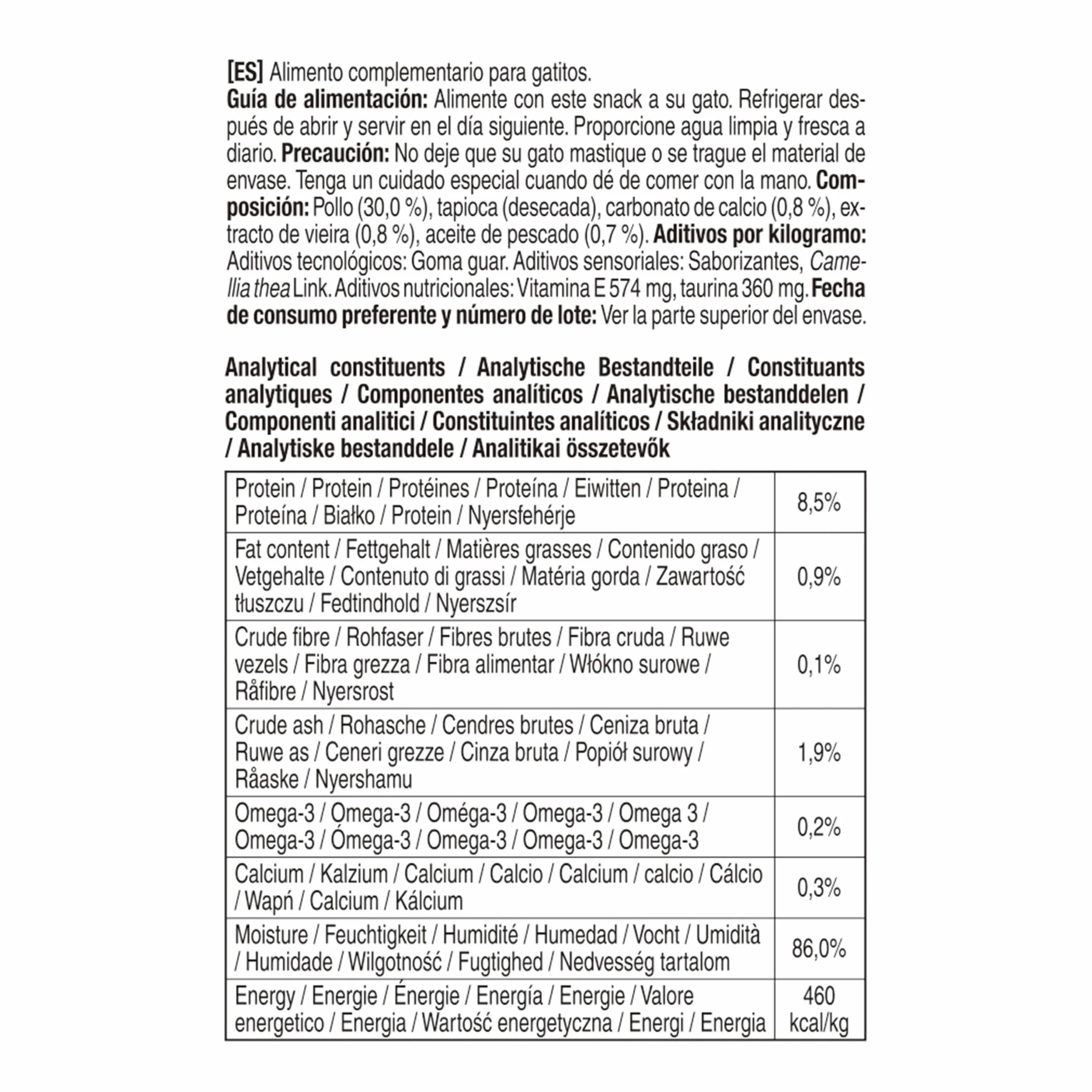 INABA Churu Kitten Gatos - Receta de Pollo - Golosinas Saludables y Naturales para Gatitos Jóvenes Menores de 12 Meses - Alto Contenido en Humedad, Textura Suave y Deliciosa - 56g (4x14g)