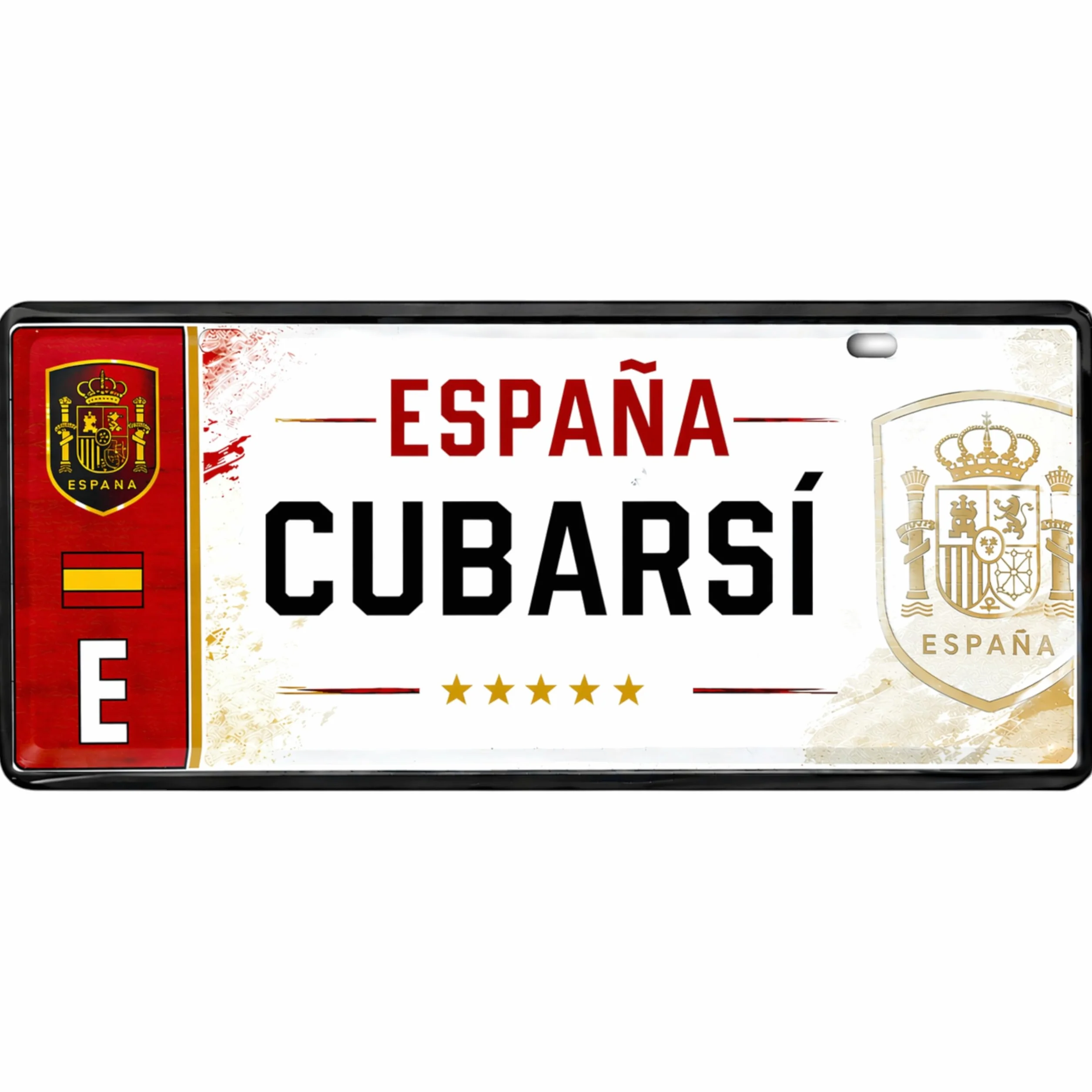 Champion's City ESPAÑA FC Matrícula Personalizable 6x14 cm RFEF
