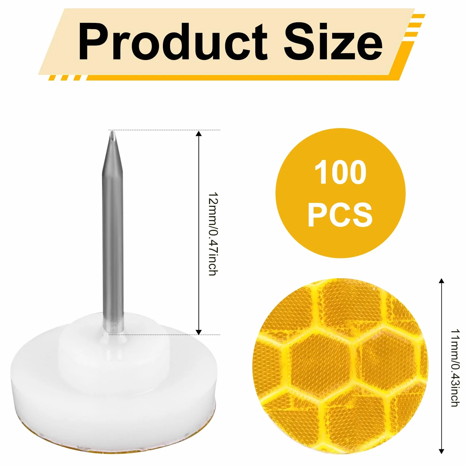 XIHIRCD 100uds Tachuelas Reflectantes para Caza, Senderismo y Supervivencia al Aire Libre