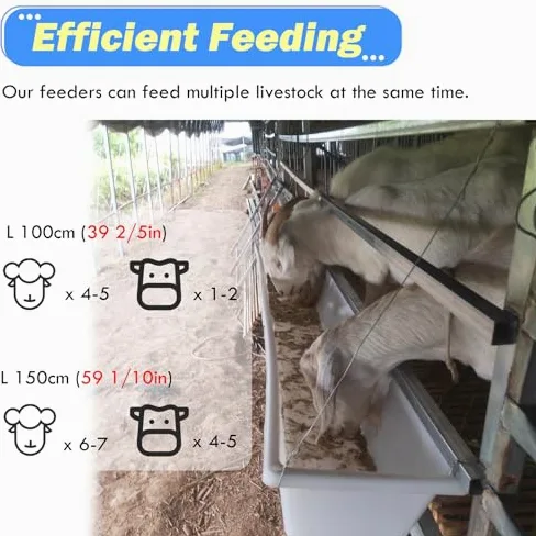 Comedero resistente para ganado, comedero de heno para cabras, ganado vacuno y ovejas, solución de alimentación ideal para granjas y pastos