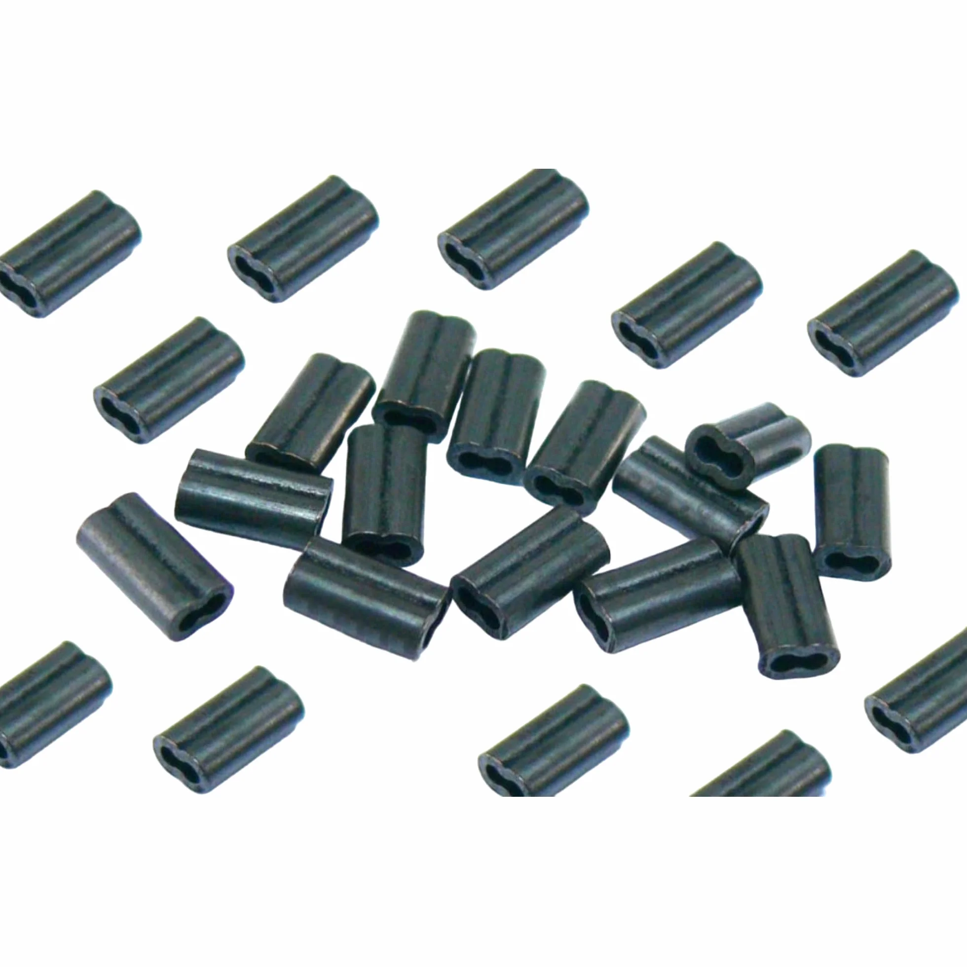 Juego de Fundas Dobles para Pesca de Acero 0.984 x 0.197 in 0,7 mm Doble Engarzado