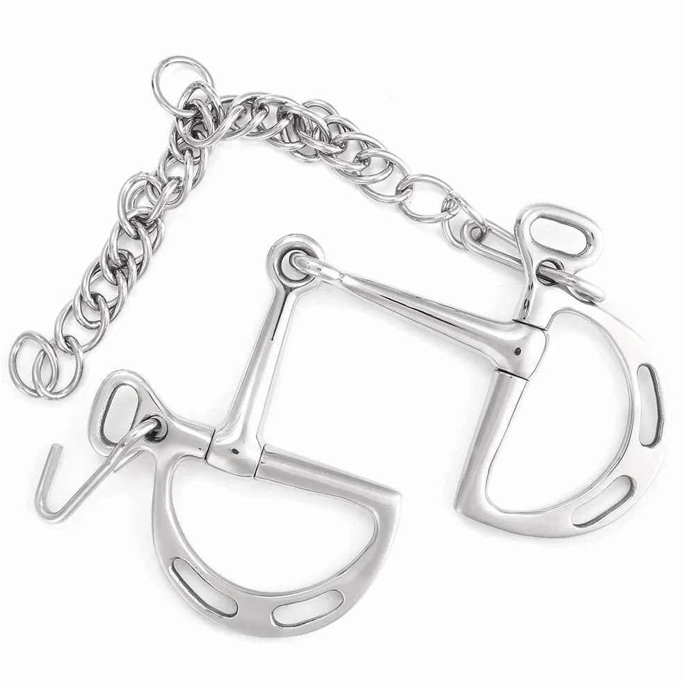 Nikou Masticador de Caballos - Acero Inoxidable a Prueba de Herrumbre Broca de kimberwicke Boca articulada sólida Rodillo de Boca de masticación de Caballo no tóxico(125MM)