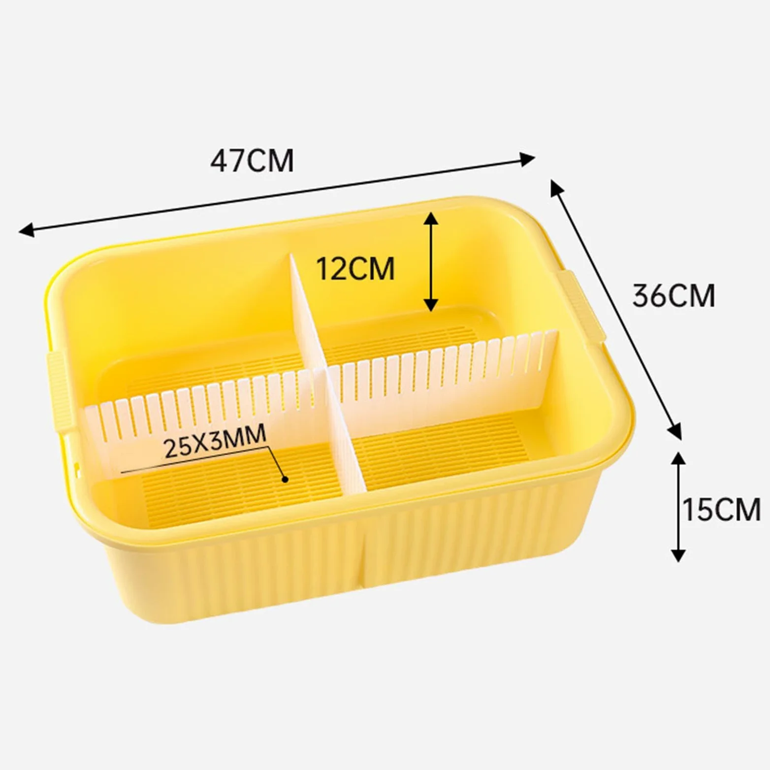 perfk Tanque para Tortugas, bañera para Tortugas, Suministros, comedero para Reptiles, Caja de cría para Ranas, Reptiles pequeños y cangrejos, Amarillo