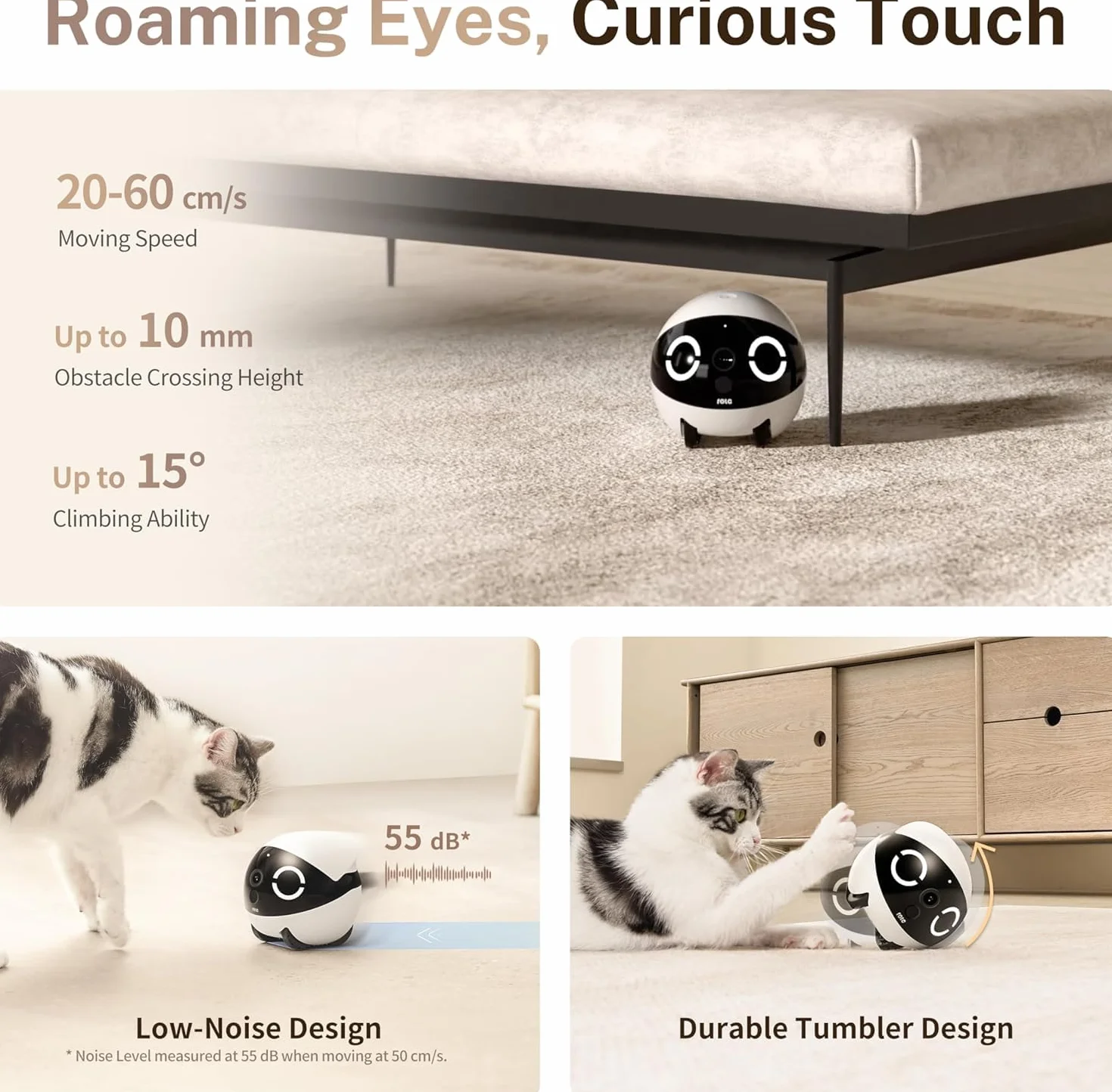 Enabot ROLA - Mini Robot Divertido para Mascotas