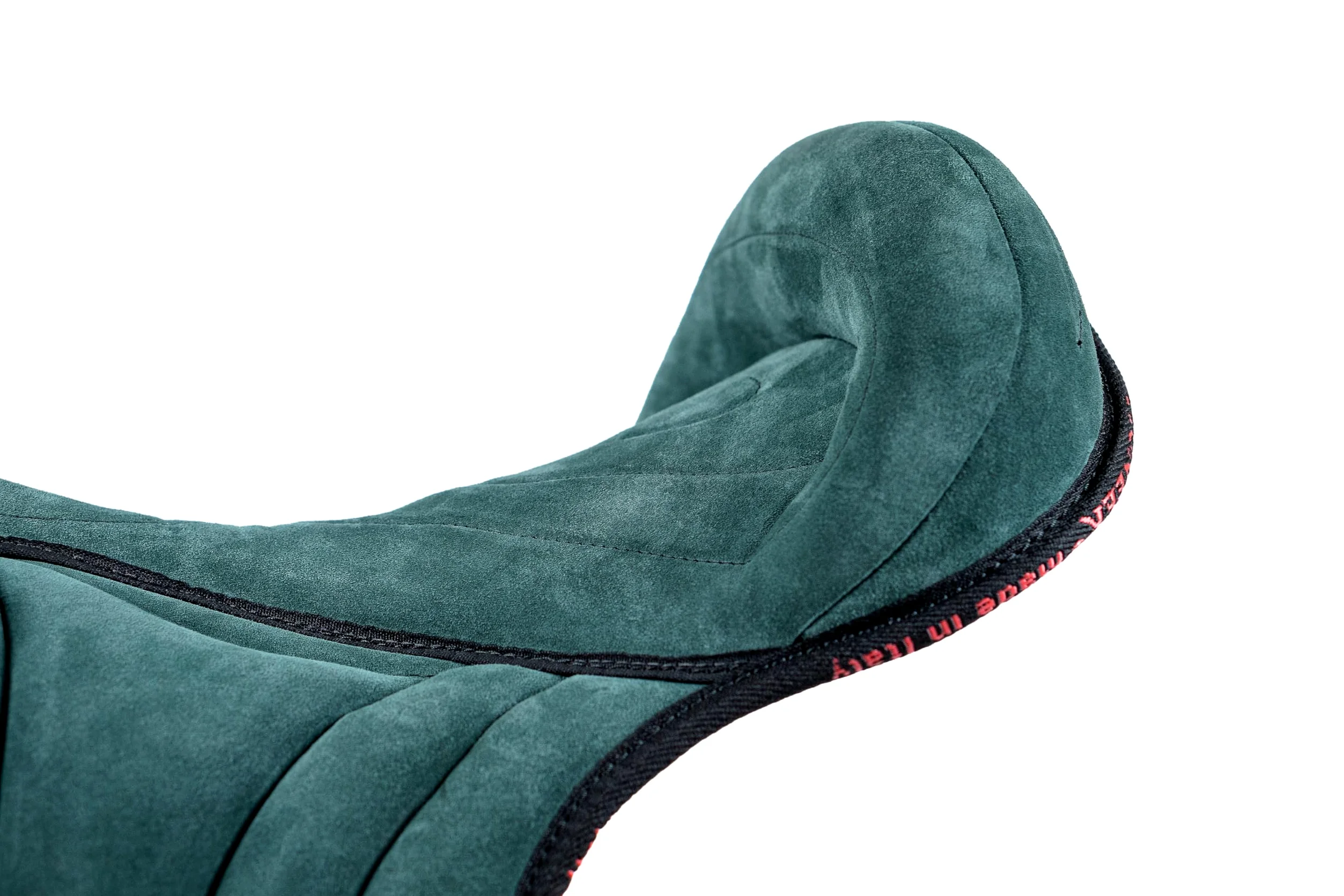 PIONEER Silla de Montar Caballo 50x45 en Piel de Ante - Silla de Equitación Bareback para Monta Natural, Hecha en Italia - Acolchado de Ovata y Espuma de Memoria - Cincha de Neopreno - Negro