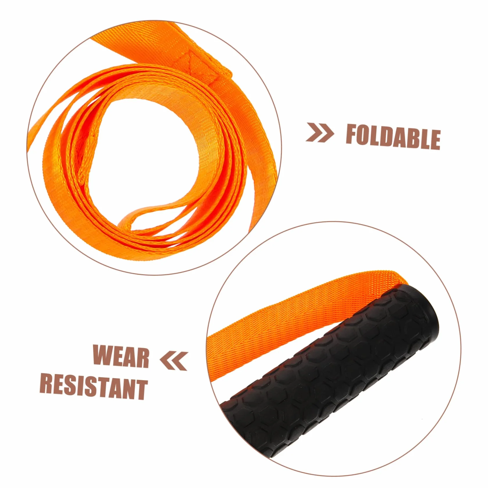 Cuerda de Arrastre para Ciervos Garneck Resistente de Nylon 2 Piezas Naranja